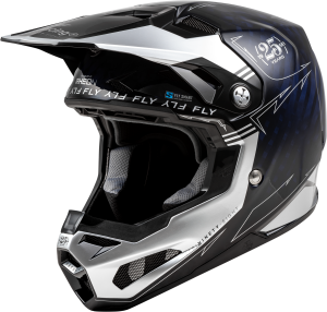 FLY RACING FORMULA S CARBON LEGACY HELMET BLUE CARBON/SILVER SM