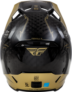 FLY RACING FORMULA S CARBON LEGACY HELMET BLACK/GOLD XS - Image 2