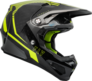 FLY RACING FORMULA CARBON TRACER HELMET HI-VIS/BLACK XS - Image 4