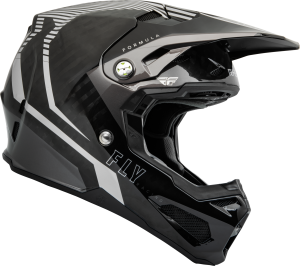 FLY RACING FORMULA CARBON TRACER HELMET SILVER/BLACK XS - Image 4
