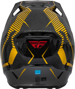 FLY RACING FORMULA CARBON TRACER HELMET GOLD/BLACK XS - Image 2
