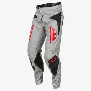 FLY RACING KINETIC SYM PANTS CA/NY LIGHT GREY/RED/BLACK SZ 34 - Image 4
