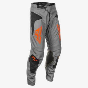 FLY RACING KINETIC SYM PANTS CA/NY GREY/ORANGE/BLACK SZ 32