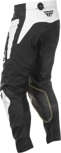 FLY RACING KINETIC SYM PANTS BLACK/WHITE SZ 28 - Image 2