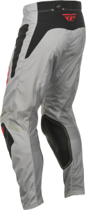 FLY RACING KINETIC SYM PANTS LIGHT GREY/RED/BLACK SZ 32 - Image 2