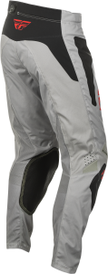 FLY RACING KINETIC SYM PANTS LIGHT GREY/RED/BLACK SZ 38 - Image 3