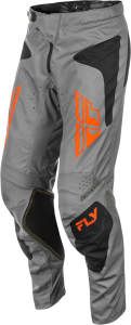 FLY RACING KINETIC SYM PANTS GREY/ORANGE/BLACK SZ 40 - Image 4