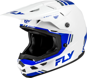 FLY RACING KINETIC VERDICT HELMET WHITE/BLUE/GREY SM