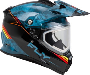 FLY RACING TREKKER CW CONCEAL HELMET ELEC SHLD SLATE/BLACK/RED XS - Image 4