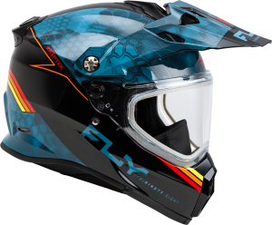 FLY RACING TREKKER CW CONCEAL HELMET DUAL SHLD SLATE/BLACK/RED XS - Image 4