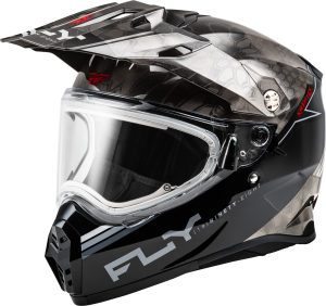 FLY RACING TREKKER CW CONCEAL HELMET ELEC SHLD BLACK/GREY/WHITE 2X