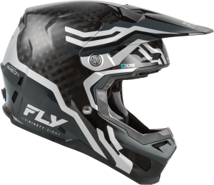 FLY RACING YTH FORMULA S CARBON BYTE HLMT BLACK CARBON/GREY/SILVER YL - Image 4