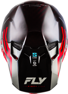 FLY RACING YTH FORMULA S CARBON BYTE HLMT RED CARBON/RED/GREY YL - Image 3