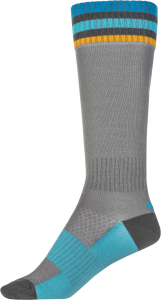 FLY RACING MX SOCKS THIN GREY SM/MD - Image 3