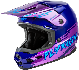 FLY RACING YOUTH KINETIC SURGE HELMET PINK/PURPLE/TEAL YL