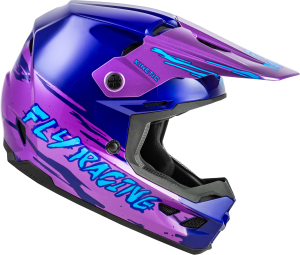 FLY RACING YOUTH KINETIC SURGE HELMET PINK/PURPLE/TEAL YS - Image 4