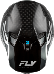 FLY RACING FORMULA S CARBON BYTE HELMET BLACK CARBON/GREY/SILVER XL - Image 3