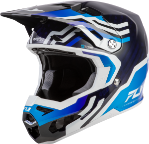 FLY RACING FORMULA S CARBON BYTE HELMET BLUE CARBON/BLUE/WHITE SM