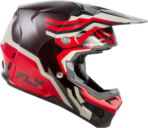 FLY RACING FORMULA S CARBON BYTE HELMET RED CARBON/RED/GREY LG - Image 4