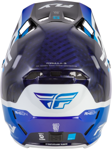 FLY RACING FORMULA S CARBON BYTE HELMET BLUE CARBON/BLUE/WHITE LG - Image 2