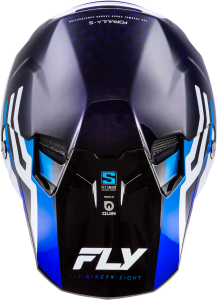 FLY RACING FORMULA S CARBON BYTE HELMET BLUE CARBON/BLUE/WHITE LG - Image 3