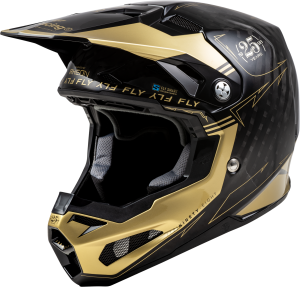 FLY RACING YOUTH FORMULA S CARBON LEGACY HELMET BLACK/GOLD YL - Image 5
