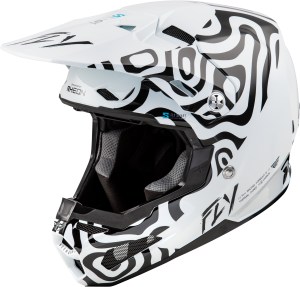 FLY RACING FORMULA S CARBON ABYSS HELMET WHITE/BLACK MD - Image 5