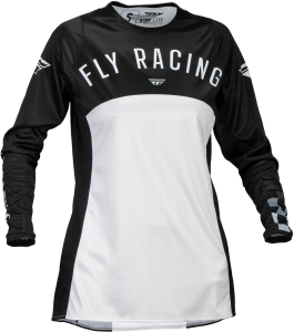 FLY RACING WOMEN'S LITE JERSEY BLACK/LIGHT GREY SM - Image 3