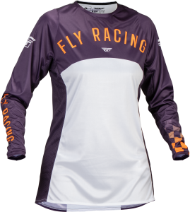 FLY RACING WOMEN'S LITE JERSEY DEEP PURPLE/WHT/NEON CORAL LG - Image 3