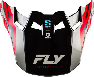 FLY RACING FORMULA S CARBON BYTE VISOR RED CARBON/RED/GREY MD/LG - Image 2