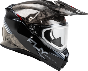 FLY RACING TREKKER CW CONCEAL HELMET ELEC SHLD BLACK/GREY/WHITE SM - Image 8