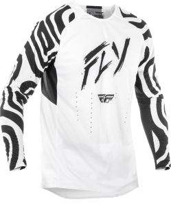 FLY RACING EVOLUTION  DST ABYSS JERSEY WHITE/BLACK LG - Image 5