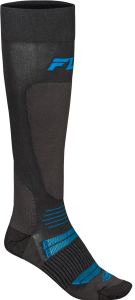 FLY RACING SNOW MIDWEIGHT WOOL SOCK GREY/BLUE SM/MD - Image 3