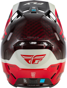 FLY RACING FORMULA S CARBON BYTE HELMET RED CARBON/RED/GREY SM - Image 18