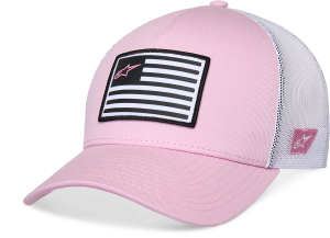 ALPINESTARS FLAG SNAPBACK HAT PINK/WHITE - Image 4