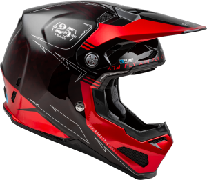 FLY RACING YOUTH FORMULA S CARBON LEGACY HELMET RED CARBON/BLACK YL - Image 32