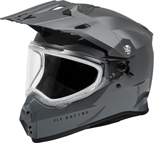 FLY RACING TREKKER CW SOLID HELMET DUAL SHLD GREY MD - Image 17