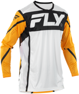 FLY RACING LITE JERSEY WHITE/BLACK/MUSTARD 2X - Image 3
