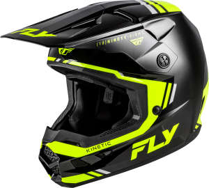 FLY RACING KINETIC VERDICT HELMET BLACK/HI-VIS/GREY XS - Image 9