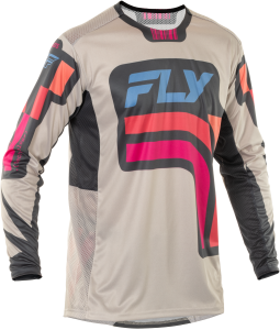 FLY RACING LITE VICE JERSEY LIGHT GREY/PINK/CORAL SM - Image 9