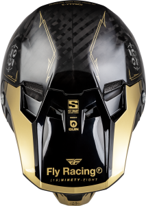 FLY RACING YOUTH FORMULA S CARBON LEGACY HELMET BLACK/GOLD YL - Image 39