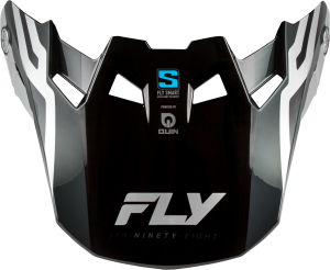 FLY RACING FORMULA S CARBON BYTE VISOR BLACK CARBON/GREY/SILVER YL/SM - Image 7