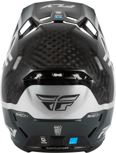 FLY RACING FORMULA S CARBON BYTE HELMET BLACK CARBON/GREY/SILVER LG - Image 22