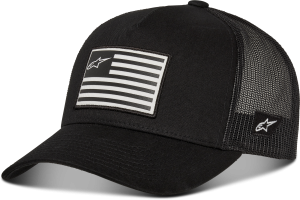 ALPINESTARS FLAG FLAT TRUCKER HAT BLACK/BLACK - Image 8
