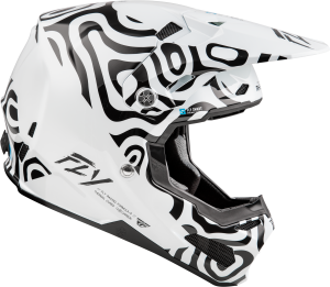 FLY RACING FORMULA S CARBON ABYSS HELMET WHITE/BLACK SM - Image 28