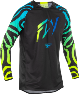 FLY RACING EVOLUTION  DST ZEN JERSEY BLACK/BLUE/HI-VIS MD - Image 15