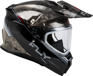 FLY RACING TREKKER CW CONCEAL HELMET DUAL SHLD BLACK/GREY/WHITE MD - Image 20