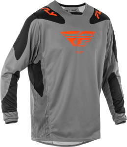 FLY RACING KINETIC SYM JERSEY GREY/ORANGE/BLACK SM - Image 7