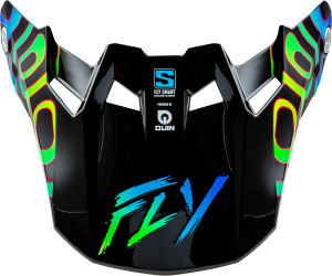 FLY RACING FORMULA S CARBON ZEN VISOR BLACK CARBON/BLUE/YELLOW XL/2X - Image 6