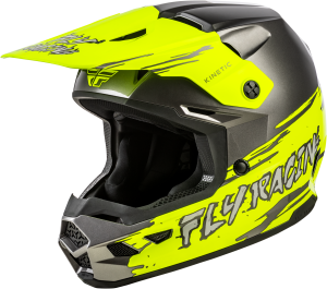 FLY RACING YOUTH KINETIC SURGE HELMET GREY/HI-VIS YL - Image 13